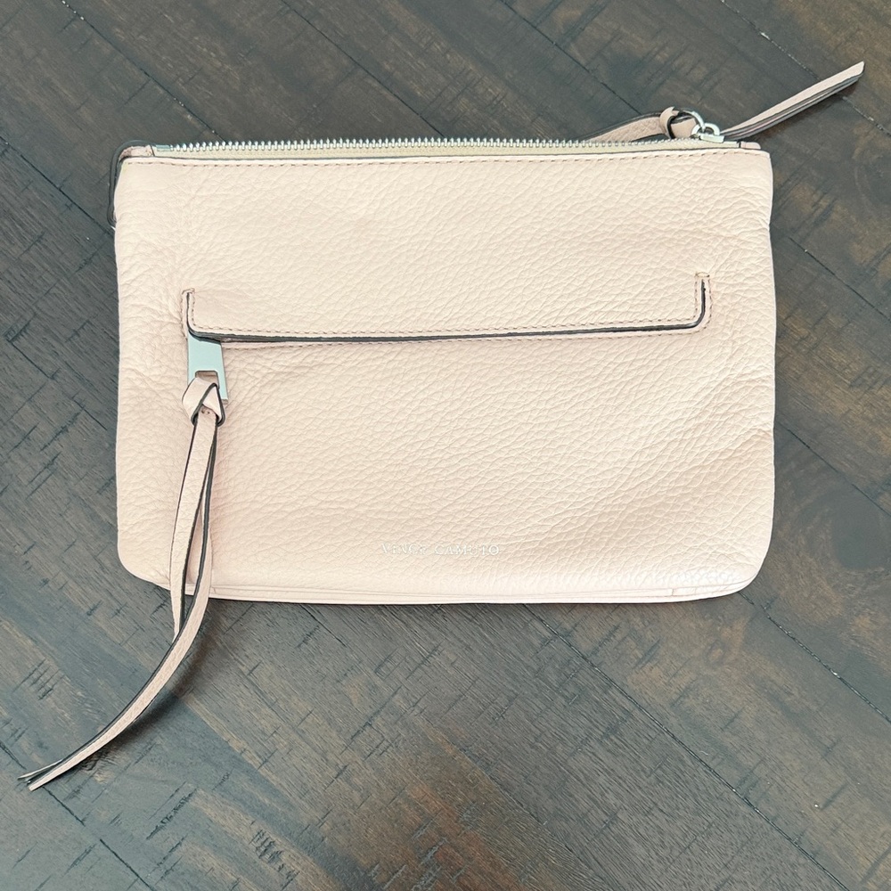 Vince Camuto Crossbody Bag Light Pink Pebble Leather handbag